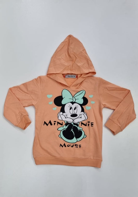Age: 9-10-11-12 Years | Girls Blue Minnie Mouse Denim Jean Set with a Pink Hoodie