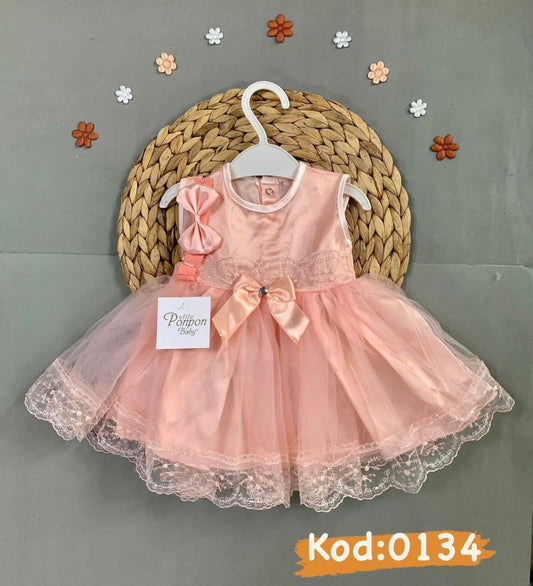 Little People Shop | Age: 3-6 Months | Fancy Girls lace Fluffy Dress with Hair band