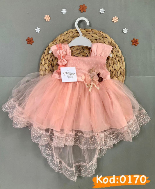 Little People Shop | Age: 3-6 Months | Fancy Girls Curvy Tail Dress with Hair Band