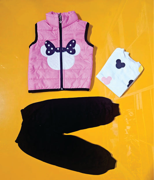 Little People Shop | Age 2-3 | Short Sleeve Jacket, Long sleeve T-shirt & Trouser | Mickey mouse set
